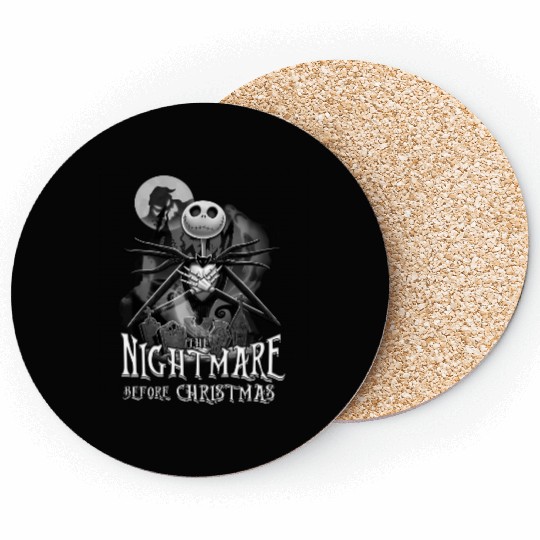 Jack Skellington Nightmare Before Christmas Halloween Coasters, Disney Halloween Party
