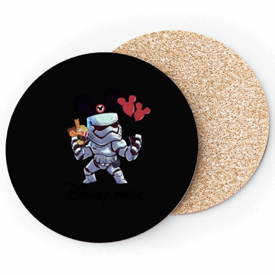 Stormtrooper Mickey Balloon Coasters, Disney Star Wars Ice Cream Coasters