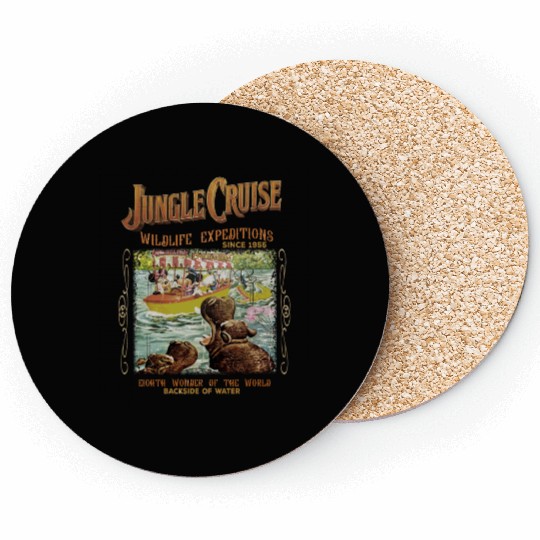 Disney Coasters, Vintage Disney Jungle Cruise Ride Coasters