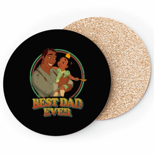 Retro James And Tiana Best Dad Ever Disney Coasters
