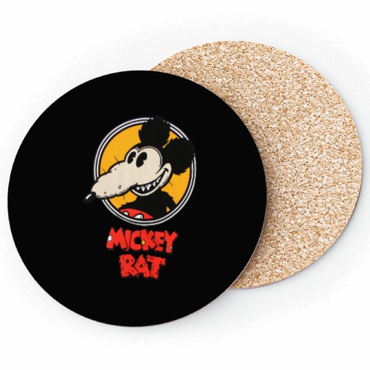 Mickey Rat Essential Coasters, Retro Disney Mickey Mouse Coasters, Vintage Disney Coasters