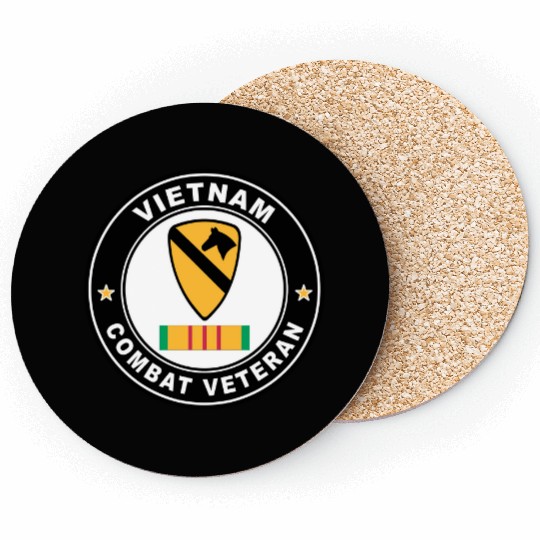 1st Cavalry Division Vietnam Combat Veteran Coasters