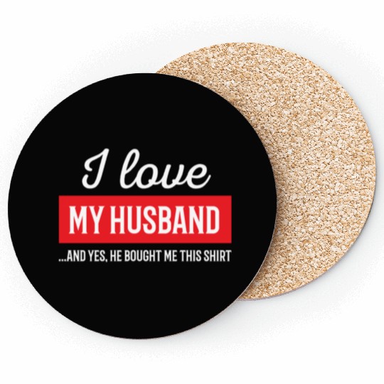 I Love My Husband Coasters