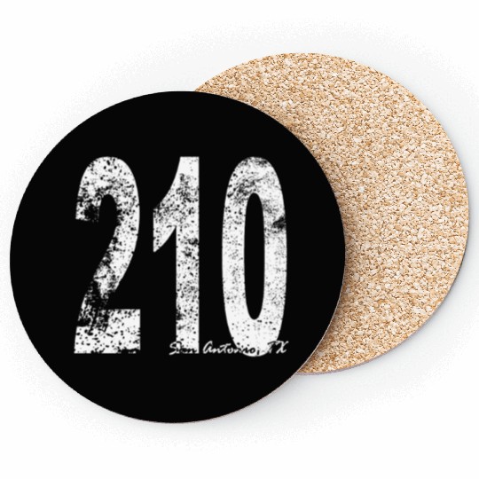 Vintage San Antonio Area Code 210 Coasters
