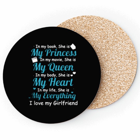 I LOVE MY GIRLFRIEND Coasters