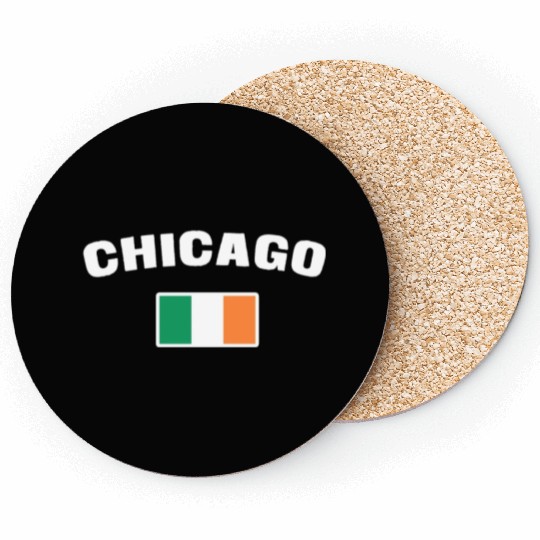Saint Patrick's Day Chicago Irish Flag Coasters