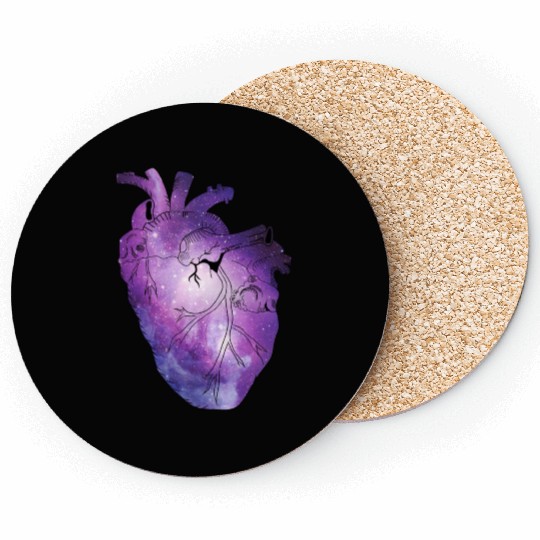 Galaxy Beating Heart Coasters