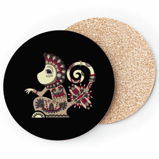 Aztec Monkey Coasters