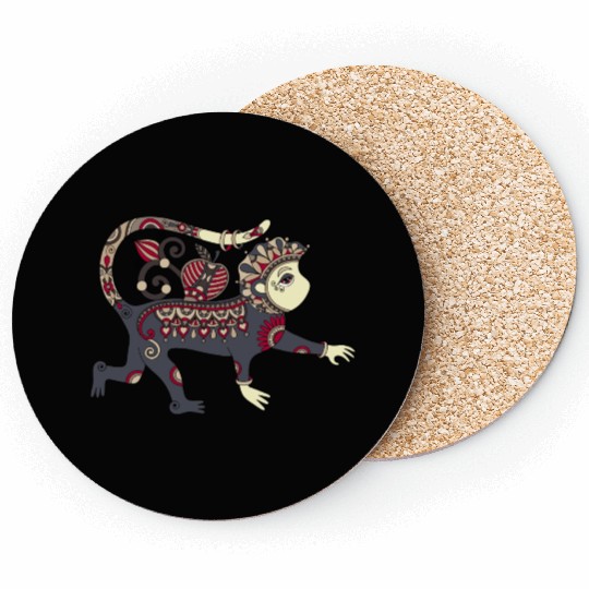 Aztec Monkey Coasters