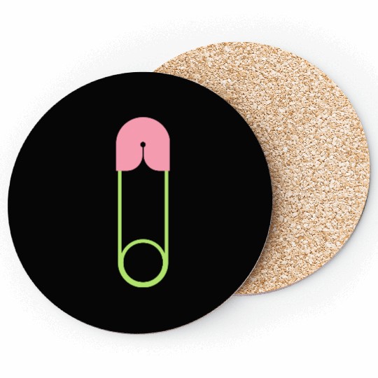 Safety pin closed Coasters