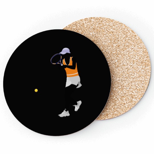 tennis player Coasters