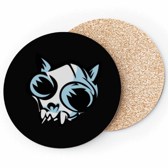 cat skull Coasters