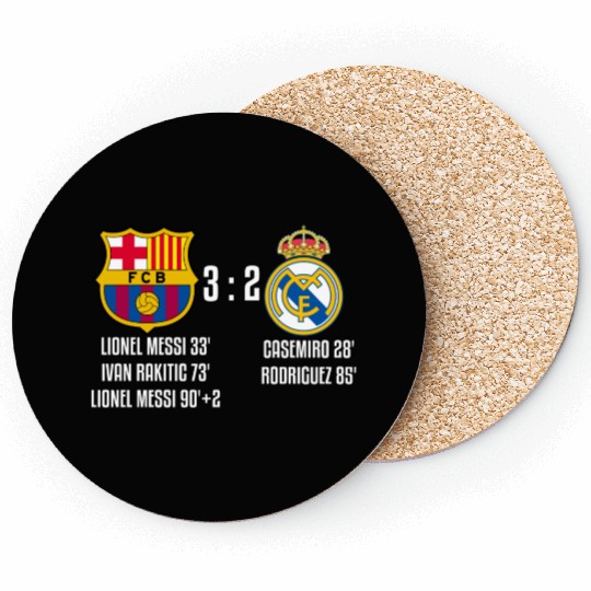 FC Barcelona 3 - 2 Real Madrid Coasters