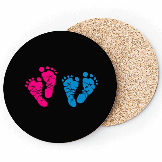Twin Baby Feet - Pregnancy - Maternity - Mom to be Coasters
