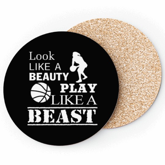 Look Like A Beauty Play Like A Beast Coasters