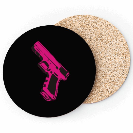 Pink gun Coasters