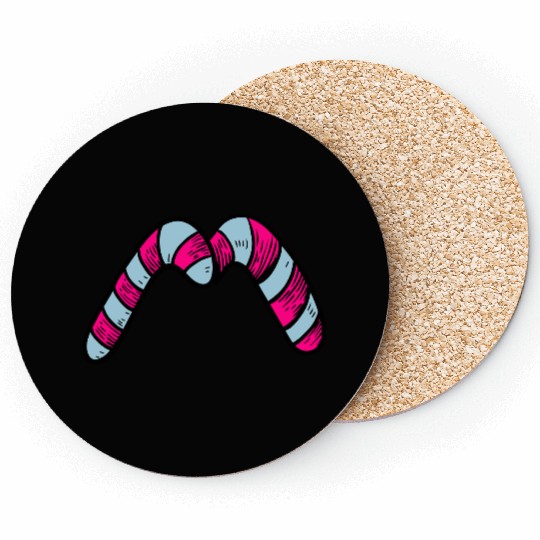 Candy canes "M" Coasters