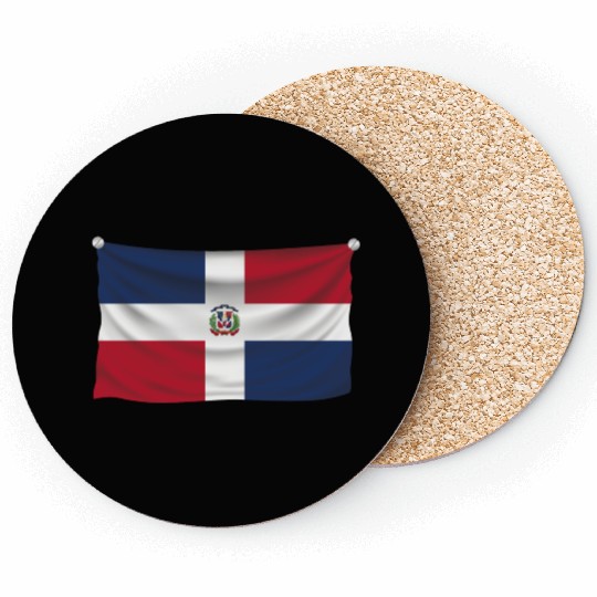 flag dominican republic Coasters
