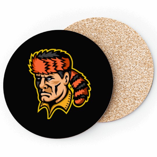 Davy Crockett Mascot Coasters