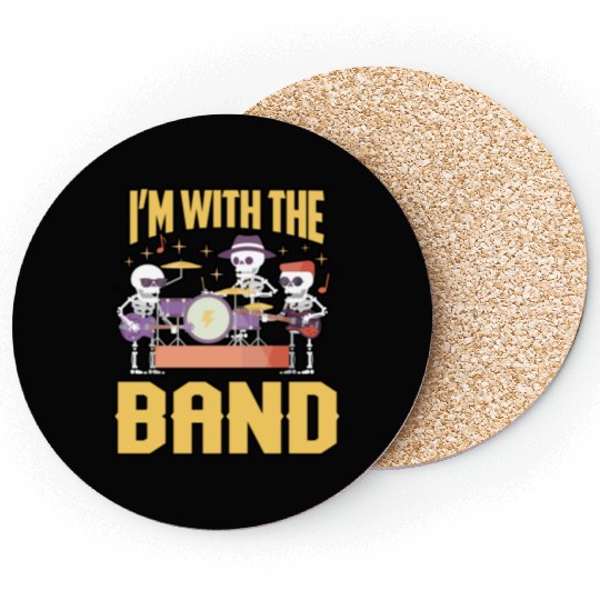 I'M With The Band Coasters For Men, Women Band Members Coasters