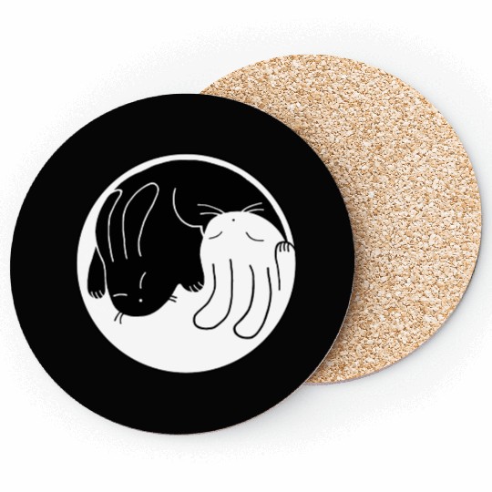 Rabbit Yin Yang Coasters