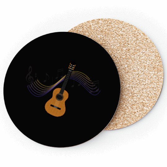 Acoustic Guitar Country Wooden Coasters