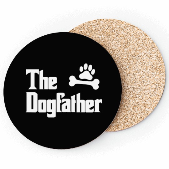 Mens The Dogfather Coasters Dad Dog Coasters Funny Fat