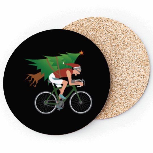 Christmas Tree Bicycle Biker Coasters Gift Idea