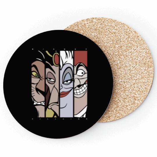 Disney Villains Lion King Hook Little Mermaid Alad Coasters