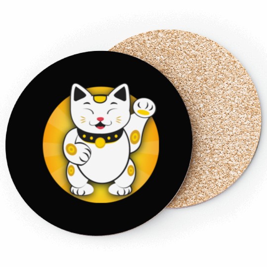 Maneki Neko - Japanese Lucky Cat Coasters