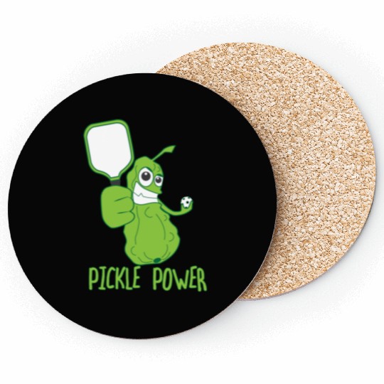 Pickleball Funny Pickle Power Coasters