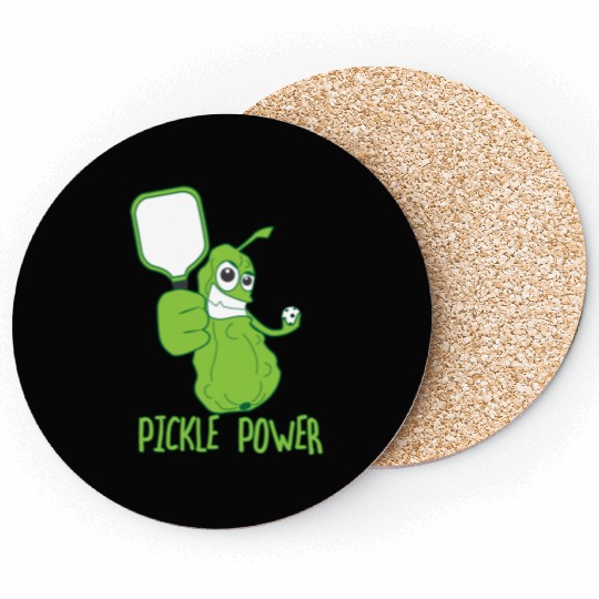 Pickleball Funny Pickle Power Coasters