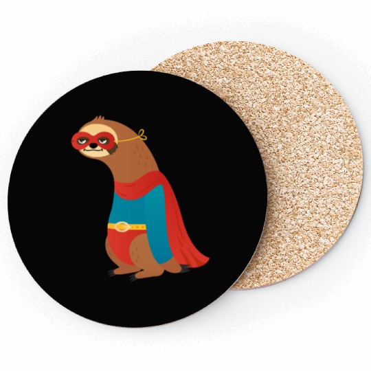 sloth superhero Coasters