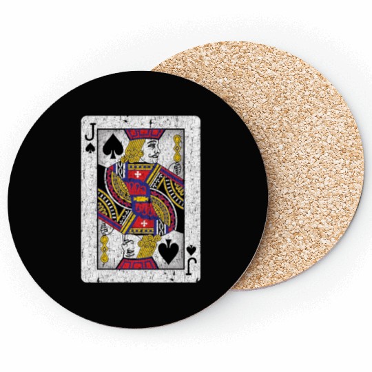 jack of spades playing card Coasters