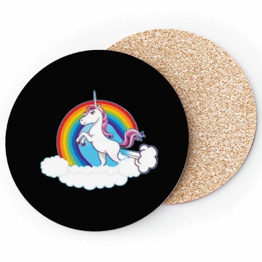 Rainbow Unicorn Love Coasters