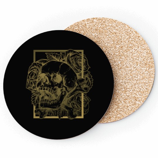 skull and roses Coasters