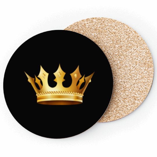 King prince monarch VIP golden crown gold image Coasters