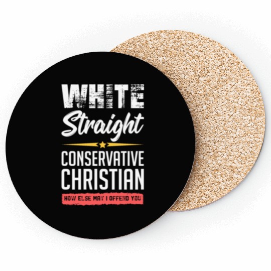 Funny political conservative Christian gift idea Coasters