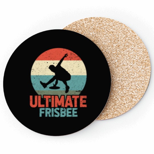 Ultimate Frisbee Retro Coasters