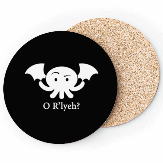 Cthulhu O R lyeh Lovecraft Humor Men s Women s or Coasters