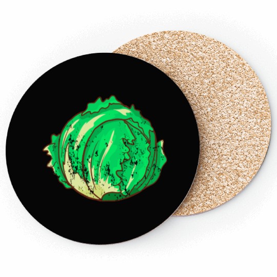 Retro Vintage Grunge Style Lettuce Coasters