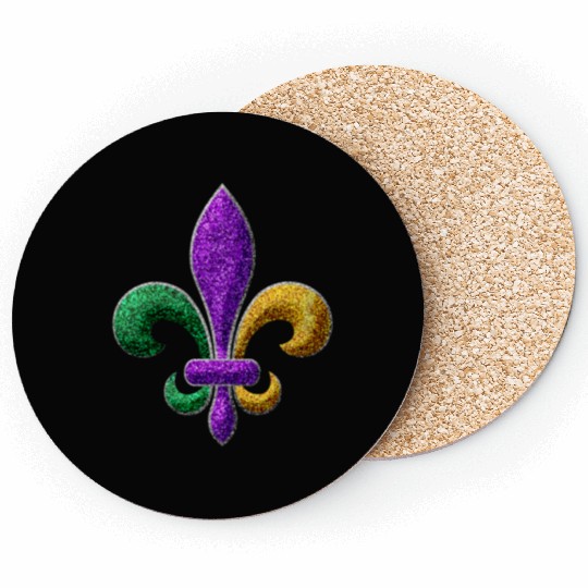 Mardi Gras New Orleans SaintsFleur De Lis Bling Coasters