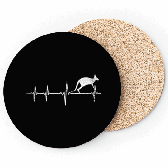 Kangaroo Heartbeat Coasters