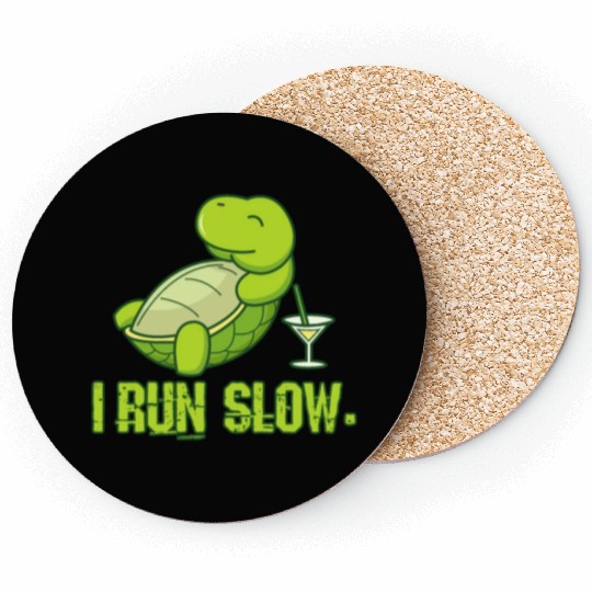 I'm slowly running turtle gift Coasters