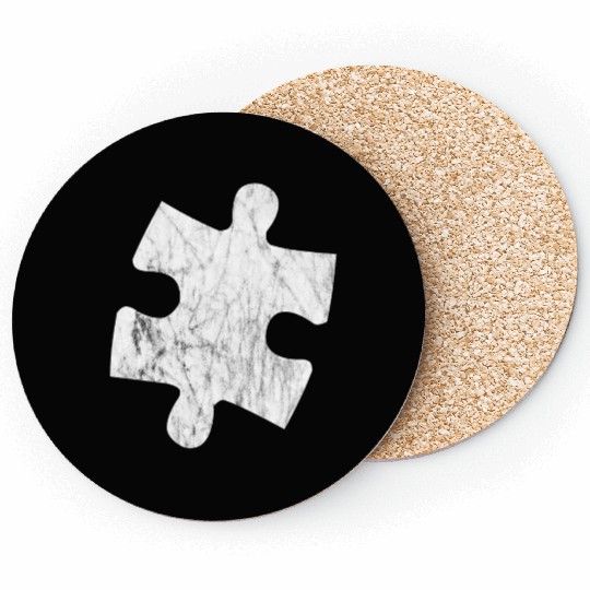 White puzzle piece Coasters