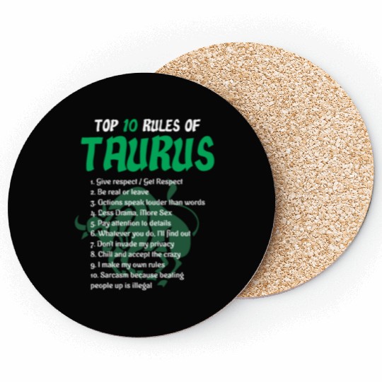 Top 10 Rules Of Taurus Zodiac Birthday Gift Coasters