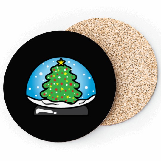 Snow ball with Christmas Tree Coasters