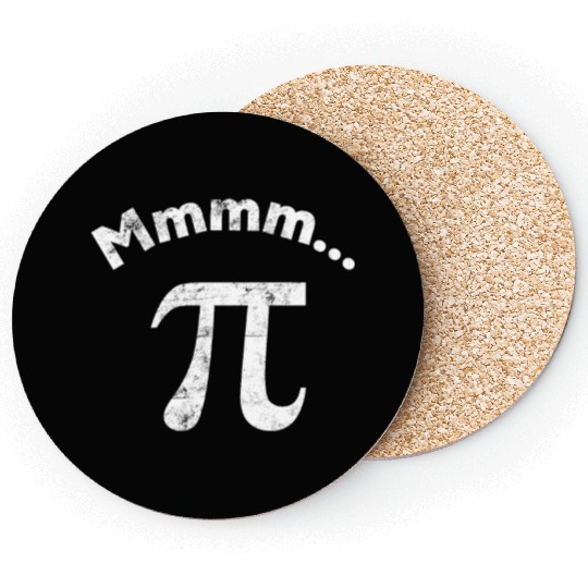 Mmm pi design and funny pi day graphics Coasters