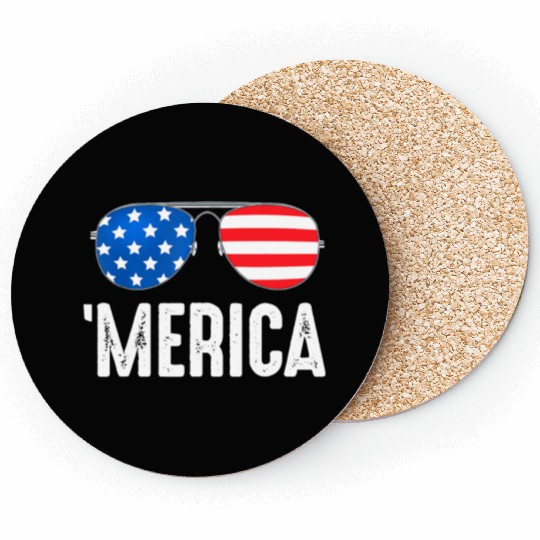 4th of July Merica Coasters USA American Pride