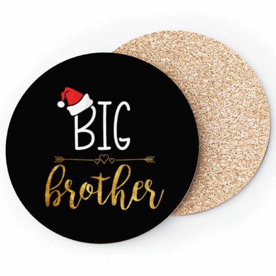 Christmas Big Brother Baby Announcement design Coasters